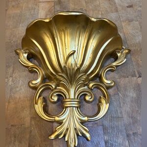 Syroco Gold Decorative Wall Sconce Vase